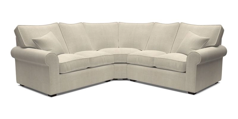 Upperton Corner Sofa RHF & LHF in Two Tone Plain Biscuit  - Loose cover option available