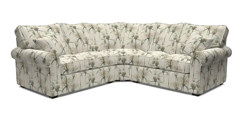 Upperton Corner Sofa RHF & LHF in Two Tone Plain Biscuit  - Loose cover option available