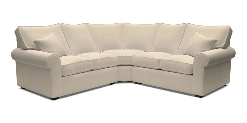 Upperton Corner Sofa RHF & LHF in Two Tone Plain Biscuit  - Loose cover option available