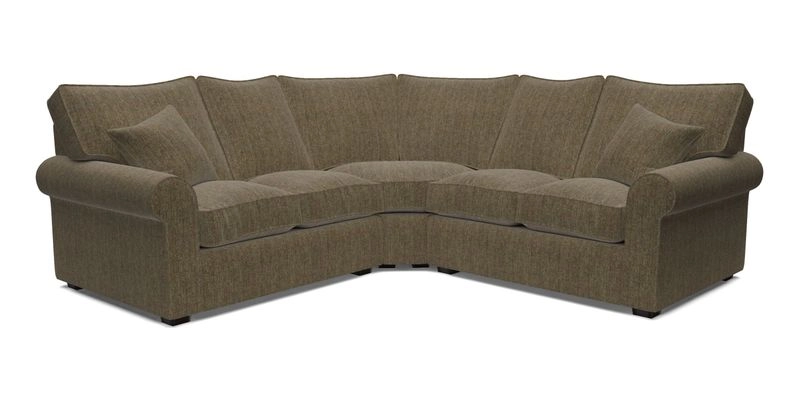 Upperton Corner Sofa RHF & LHF in Two Tone Plain Biscuit  - Loose cover option available