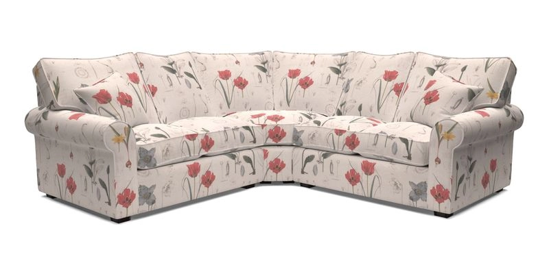 Upperton Corner Sofa RHF & LHF in Two Tone Plain Biscuit  - Loose cover option available