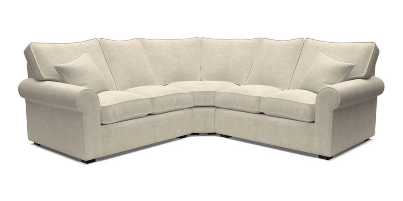 Upperton Corner Sofa RHF & LHF in Two Tone Plain Biscuit  - Loose cover option available
