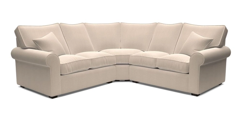 Upperton Corner Sofa RHF & LHF in Two Tone Plain Biscuit  - Loose cover option available