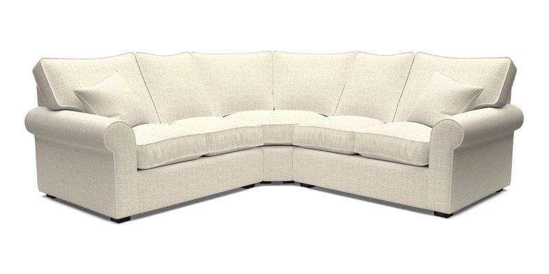 Upperton Corner Sofa RHF & LHF in Two Tone Plain Biscuit  - Loose cover option available