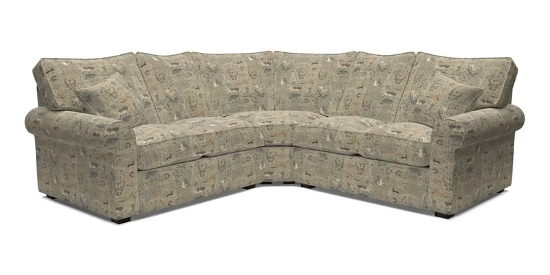 Upperton Corner Sofa RHF & LHF in Two Tone Plain Biscuit  - Loose cover option available