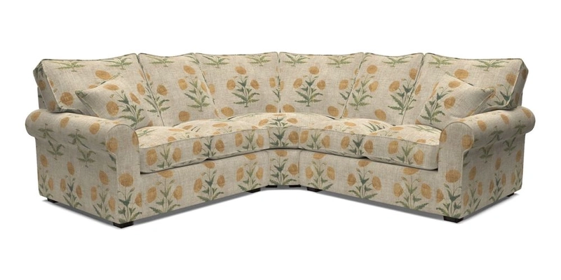 Upperton Corner Sofa RHF & LHF in Two Tone Plain Biscuit  - Loose cover option available