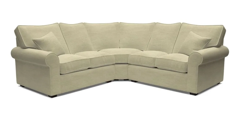 Upperton Corner Sofa RHF & LHF in Two Tone Plain Biscuit  - Loose cover option available