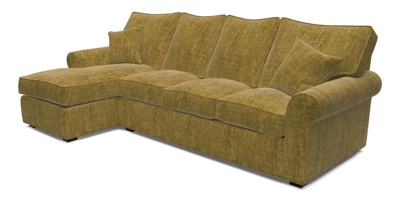 Upperton Chaise LHF in Two Tone Plain Biscuit - Loose cover option available