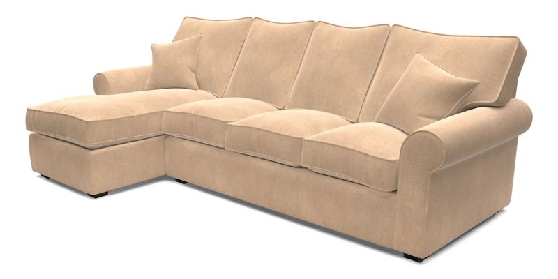 Upperton Chaise LHF in Two Tone Plain Biscuit - Loose cover option available