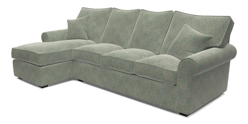 Upperton Chaise LHF in Two Tone Plain Biscuit - Loose cover option available