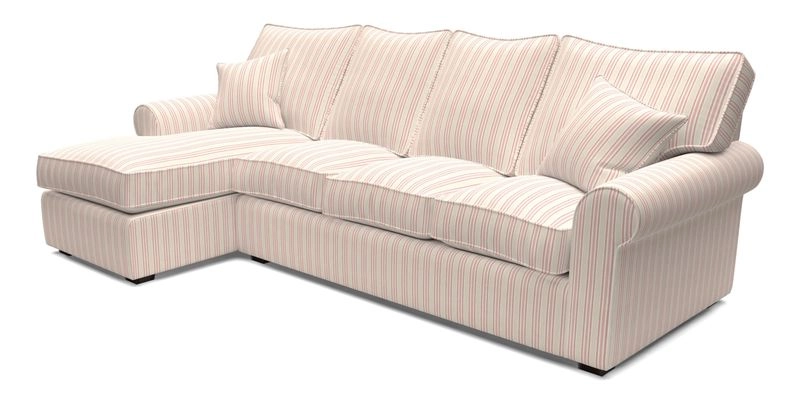 Upperton Chaise LHF in Two Tone Plain Biscuit - Loose cover option available
