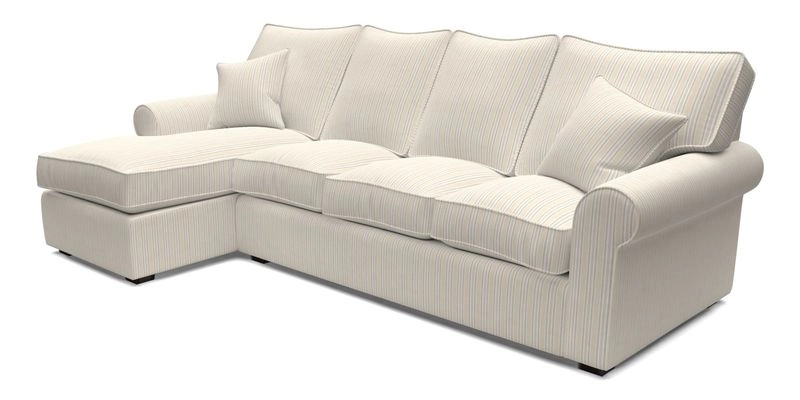 Upperton Chaise LHF in Two Tone Plain Biscuit - Loose cover option available
