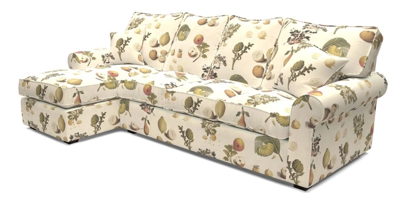 Upperton Chaise LHF in Two Tone Plain Biscuit - Loose cover option available