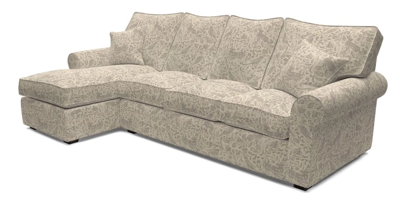 Upperton Chaise LHF in Two Tone Plain Biscuit - Loose cover option available