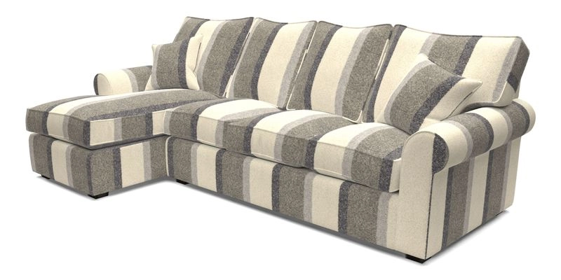 Upperton Chaise LHF in Two Tone Plain Biscuit - Loose cover option available