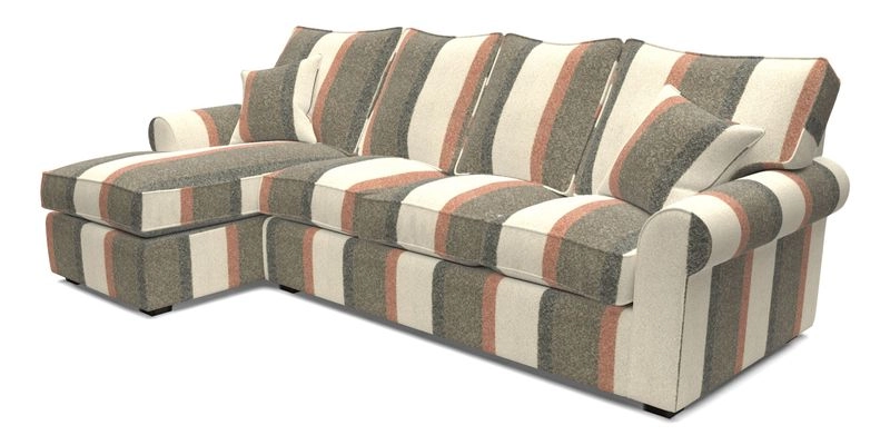 Upperton Chaise LHF in Two Tone Plain Biscuit - Loose cover option available