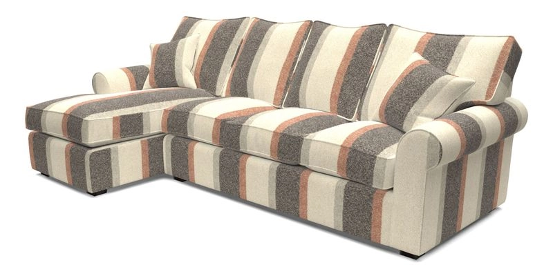 Upperton Chaise LHF in Two Tone Plain Biscuit - Loose cover option available