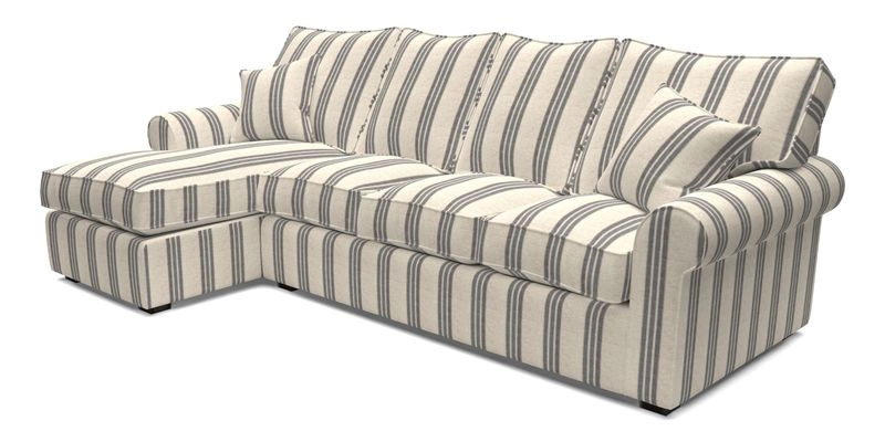 Upperton Chaise LHF in Two Tone Plain Biscuit - Loose cover option available
