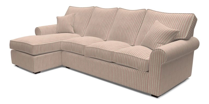 Upperton Chaise LHF in Two Tone Plain Biscuit - Loose cover option available