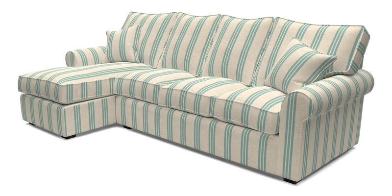 Upperton Chaise LHF in Two Tone Plain Biscuit - Loose cover option available