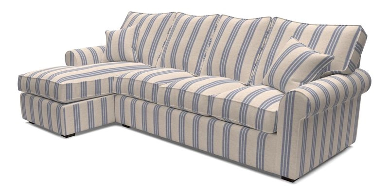 Upperton Chaise LHF in Two Tone Plain Biscuit - Loose cover option available