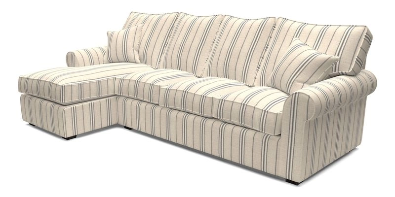 Upperton Chaise LHF in Two Tone Plain Biscuit - Loose cover option available