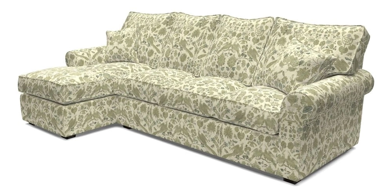 Upperton Chaise LHF in Two Tone Plain Biscuit - Loose cover option available