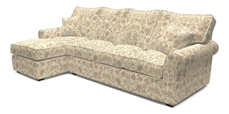Upperton Chaise LHF in Two Tone Plain Biscuit - Loose cover option available