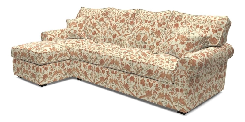 Upperton Chaise LHF in Two Tone Plain Biscuit - Loose cover option available