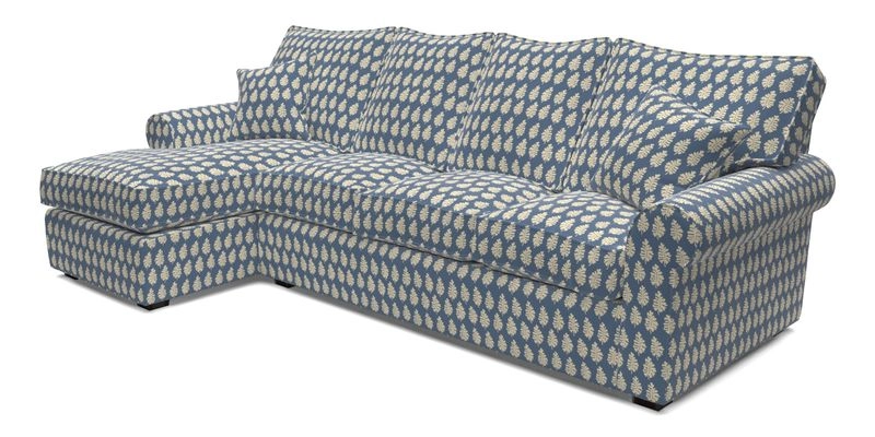 Upperton Chaise LHF in Two Tone Plain Biscuit - Loose cover option available