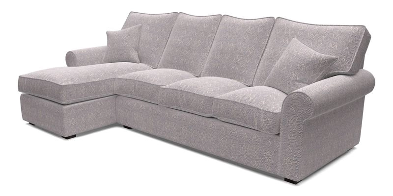 Upperton Chaise LHF in Two Tone Plain Biscuit - Loose cover option available