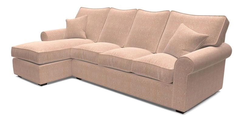 Upperton Chaise LHF in Two Tone Plain Biscuit - Loose cover option available