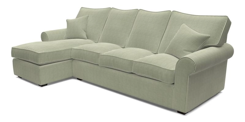 Upperton Chaise LHF in Two Tone Plain Biscuit - Loose cover option available