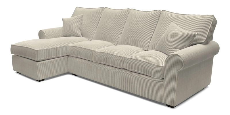 Upperton Chaise LHF in Two Tone Plain Biscuit - Loose cover option available