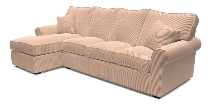 Upperton Chaise LHF in Two Tone Plain Biscuit - Loose cover option available