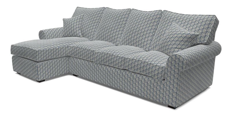 Upperton Chaise LHF in Two Tone Plain Biscuit - Loose cover option available