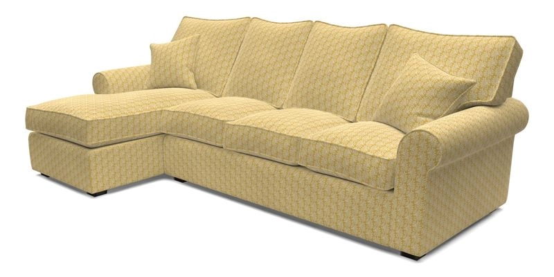 Upperton Chaise LHF in Two Tone Plain Biscuit - Loose cover option available