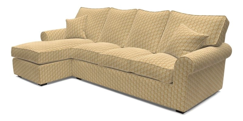 Upperton Chaise LHF in Two Tone Plain Biscuit - Loose cover option available