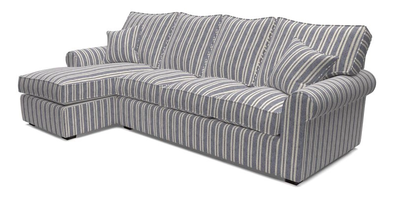 Upperton Chaise LHF in Two Tone Plain Biscuit - Loose cover option available