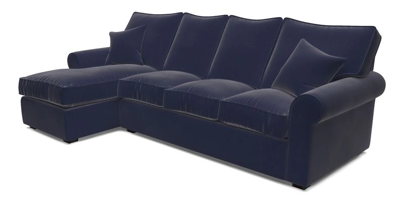Upperton Chaise LHF in Two Tone Plain Biscuit - Loose cover option available
