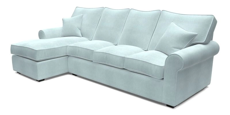 Upperton Chaise LHF in Two Tone Plain Biscuit - Loose cover option available