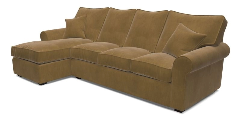 Upperton Chaise LHF in Two Tone Plain Biscuit - Loose cover option available