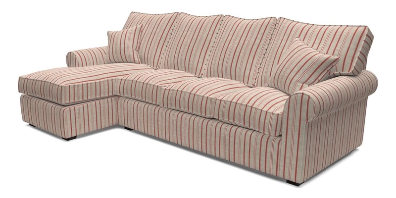 Upperton Chaise LHF in Two Tone Plain Biscuit - Loose cover option available
