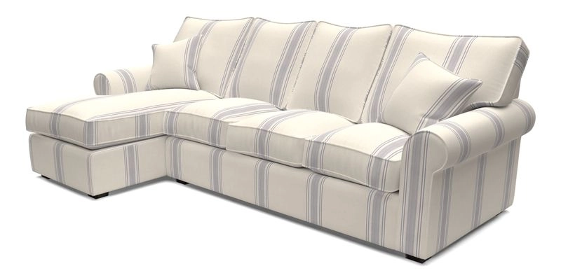 Upperton Chaise LHF in Two Tone Plain Biscuit - Loose cover option available