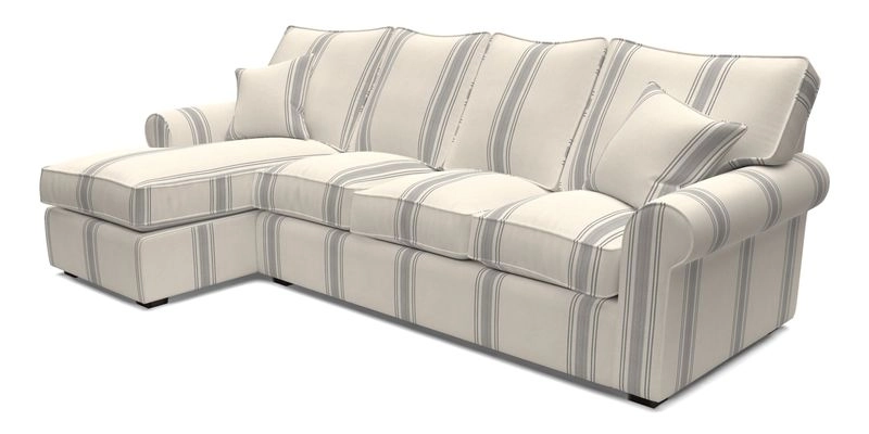 Upperton Chaise LHF in Two Tone Plain Biscuit - Loose cover option available