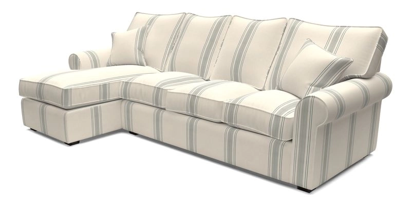 Upperton Chaise LHF in Two Tone Plain Biscuit - Loose cover option available