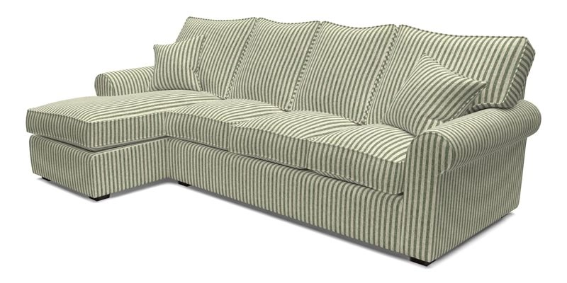 Upperton Chaise LHF in Two Tone Plain Biscuit - Loose cover option available