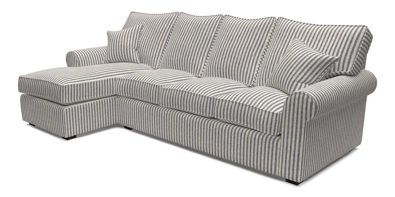 Upperton Chaise LHF in Two Tone Plain Biscuit - Loose cover option available