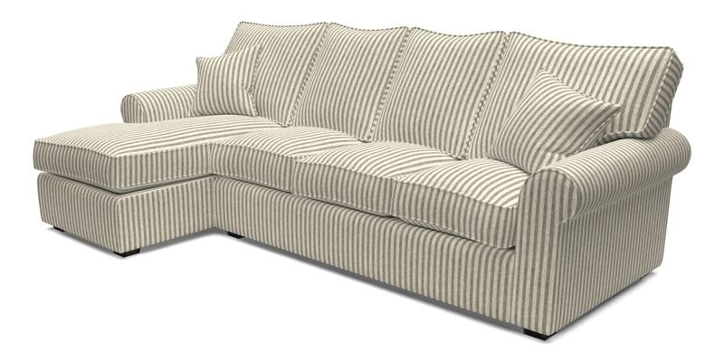 Upperton Chaise LHF in Two Tone Plain Biscuit - Loose cover option available