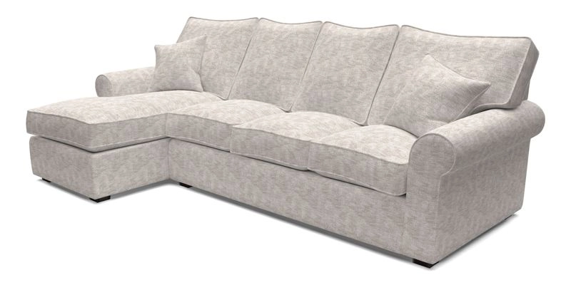 Upperton Chaise LHF in Two Tone Plain Biscuit - Loose cover option available
